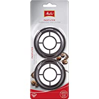 Melitta 6650667 Filtros de Café Reutilizables para Cafeteras de Cápsulas Philips Senseo- Pack de 2- Negro
